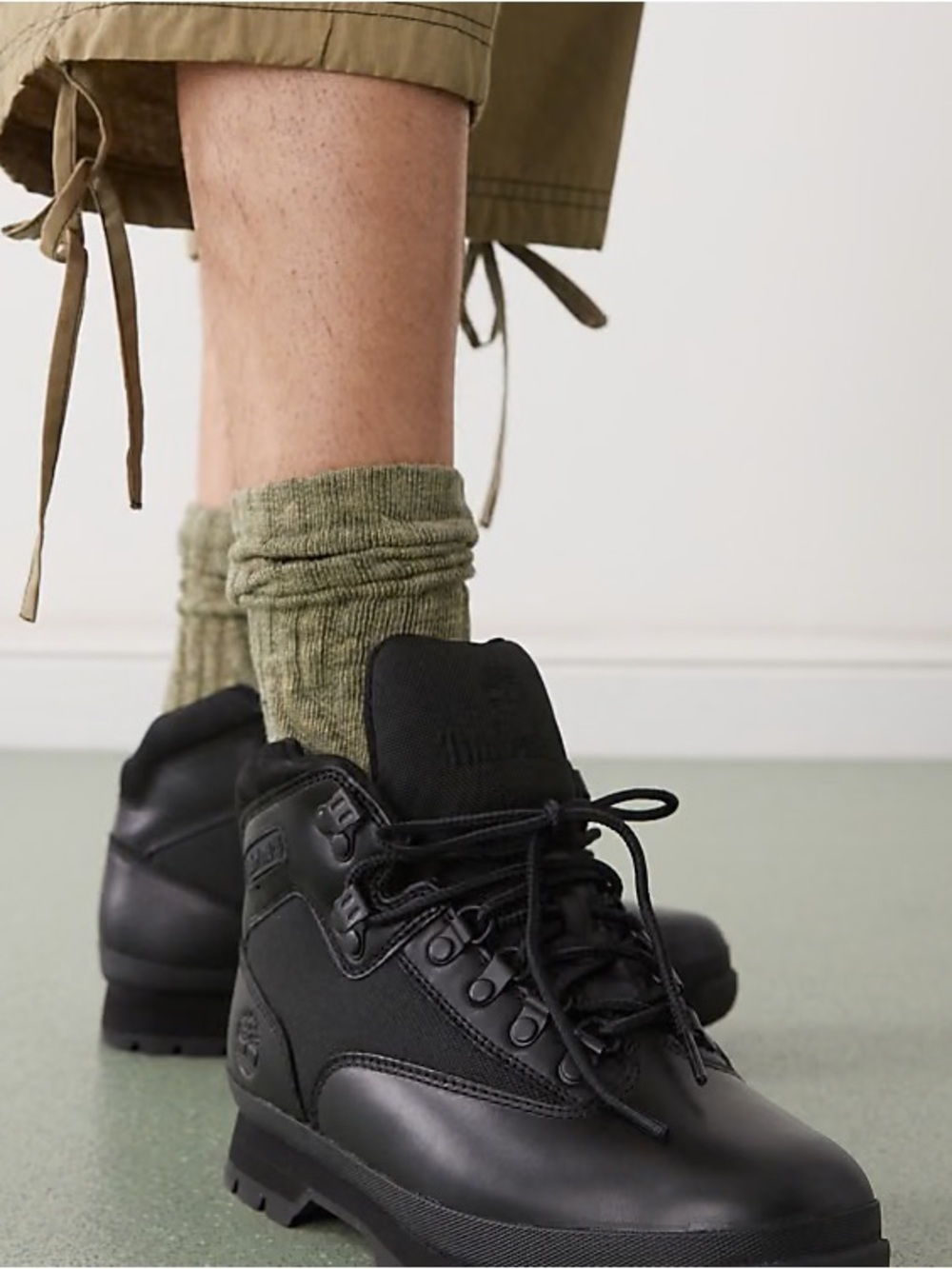 Timberland Kids Black Lace-Up Leather Boots